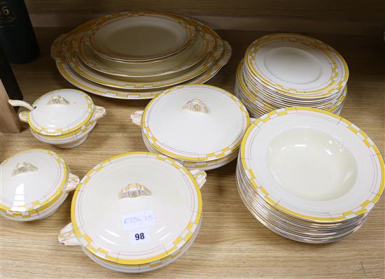 A Grindley Cotswold Art Deco dinner service